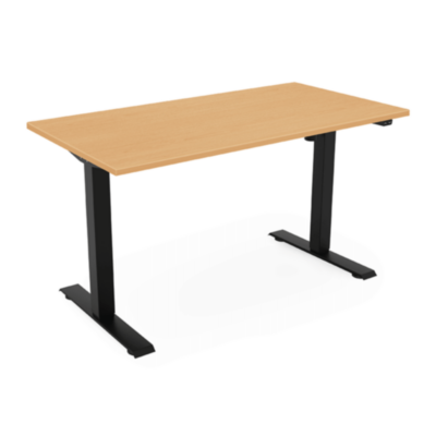 Mehrzwecktisch Kantinentisch 19mm Dekor Buche Gestell Schwarz